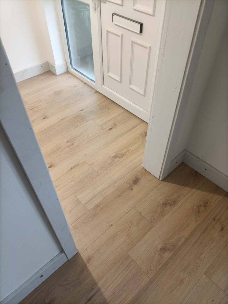 New laminate flooring in hallway